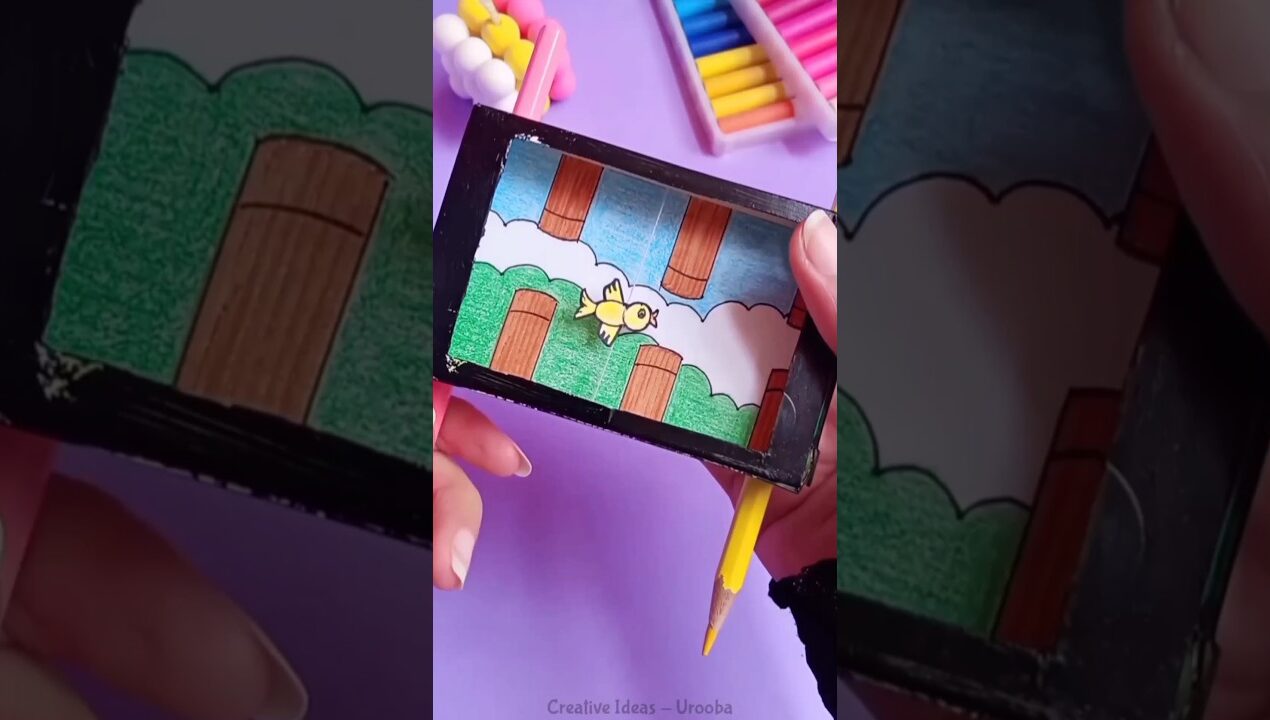 DIY paper video game 😱 Subscribe if you like the video 💗 Creative Ideas Urooba
