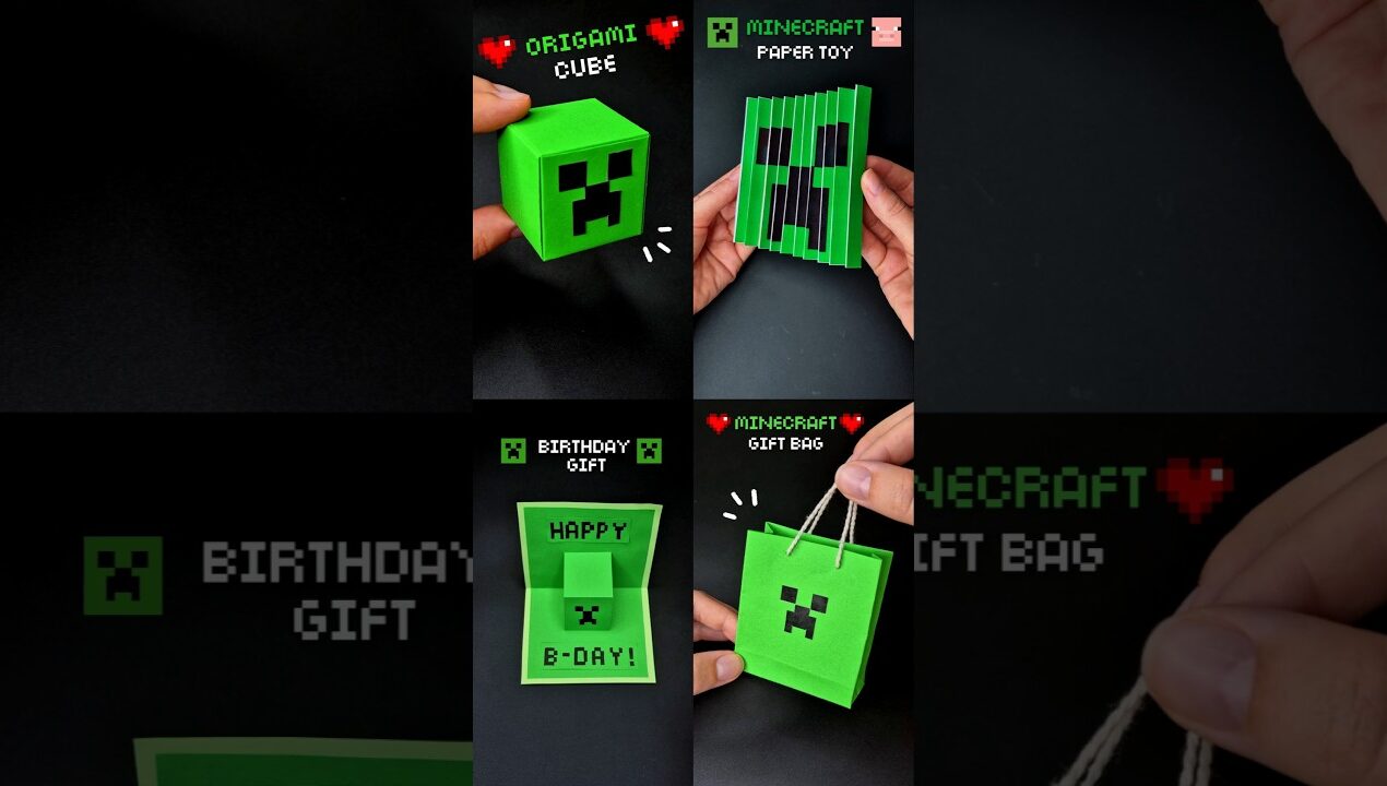 DIY Minecraft Creeper 💚 Fun & Easy Paper Crafts