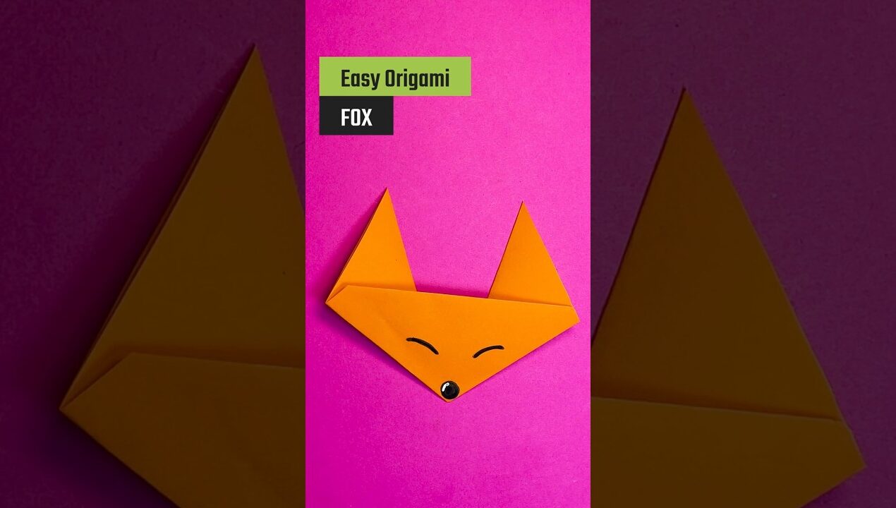 Easy Origami Fox Face Tutorial 🦊 Step-by-Step Paper Craft for Kids and Beginners ✂️
