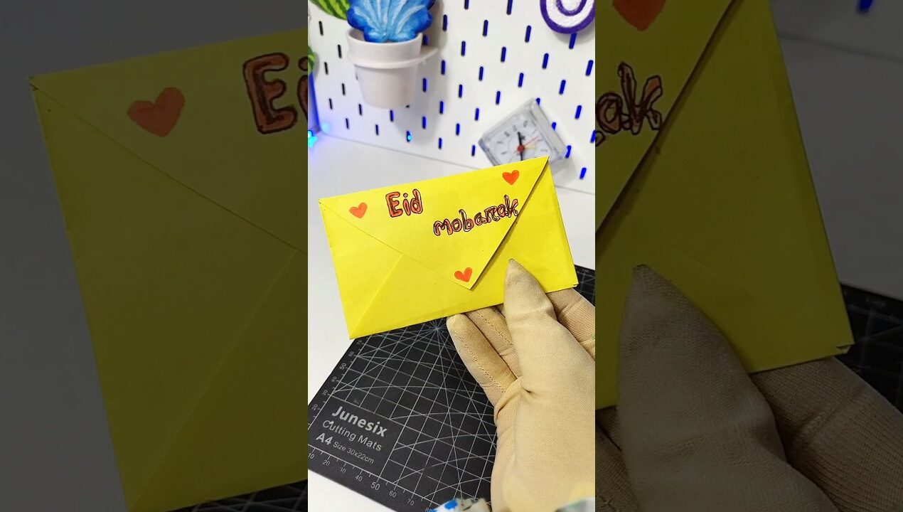 glue ছাড়া বানালাম ঈদ সালামি কার্ড 😵 #diy #craftideas #colourpapercraft #eidspecial #eidcard