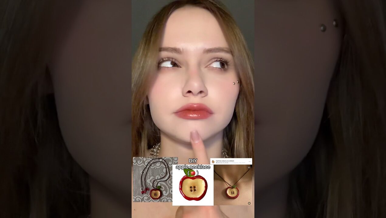 DIY Apple Pendant 🍎 | Easy Handmade Jewelry Tutorial#diy#gift#handmade#tutorial