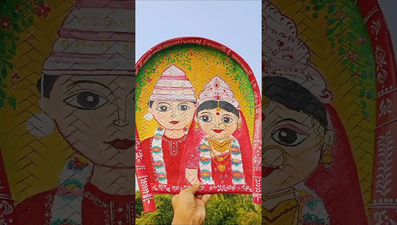 Biyer kulo painting// wedding kulo painting #shorts #trending #youtubeshorts #diy #wedding #painting
