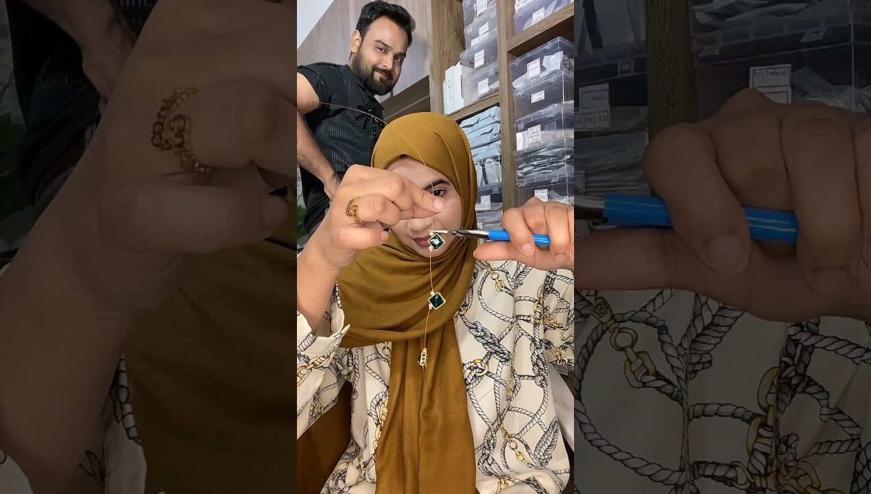 Diy invisible necklace 🫠 #shorts  #creativezainaz #handmade #trending #diy #viral