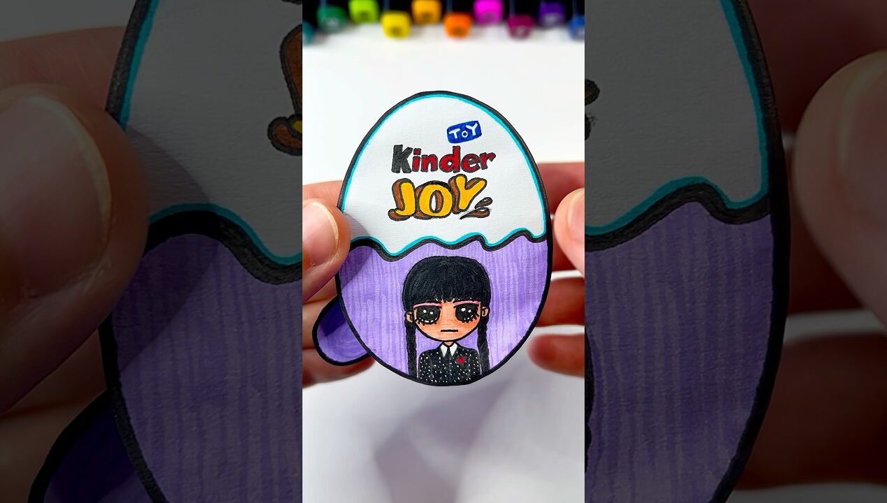 DIY Wednesday 2 Kinder Joy | Paper Craft Ideas #shorts #papercraft