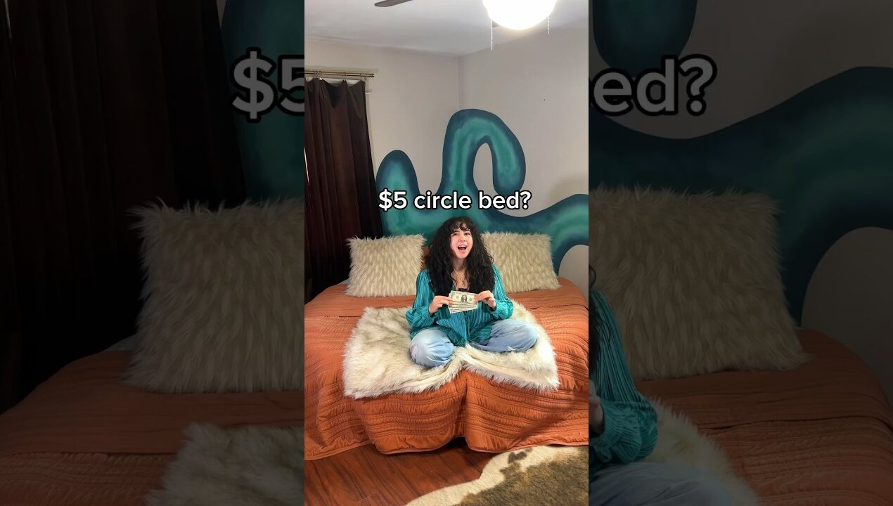 $5 Circle Bed Makeover? #diy