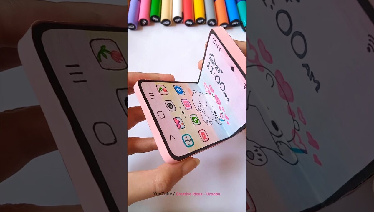 Paper PHONE ?😱 DIY paper craft | Creative Ideas Urooba #art #craft #shorts