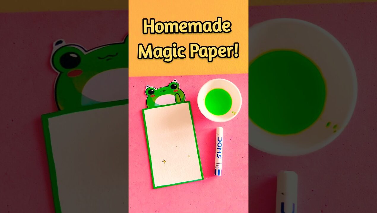 DIY Homemade Magic Paper 🤓🌈 easy paper craft/ best out of waste #shorts #papercraft #diy