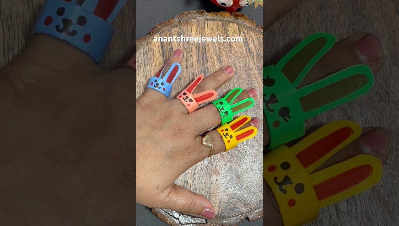 Diy paper Rings #shorts #youtubeshorts #diy #papercraft #craft #kidsvideo #kidsfun #kids #rings
