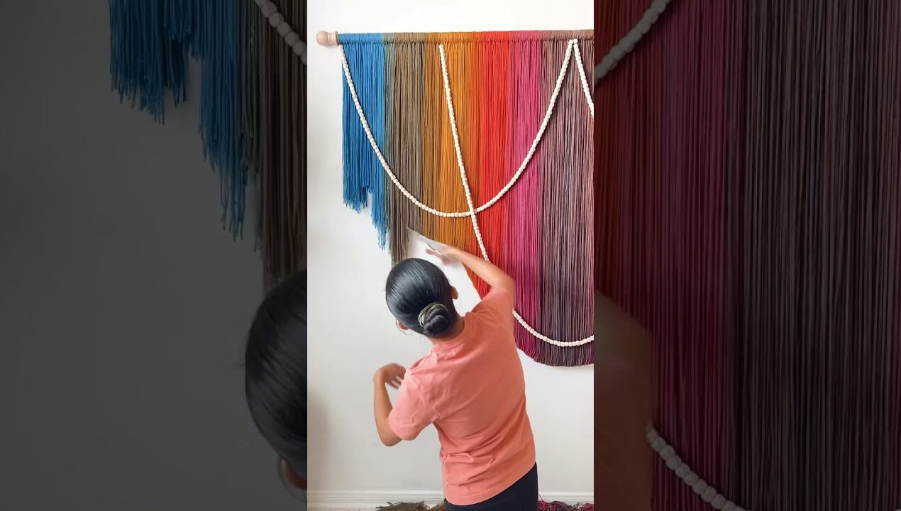 DIY Macrame Wall Hanging | DIY Boho Wall Decor | DIY Yarn Wall Hanging | DIY Aesthetic Decor
