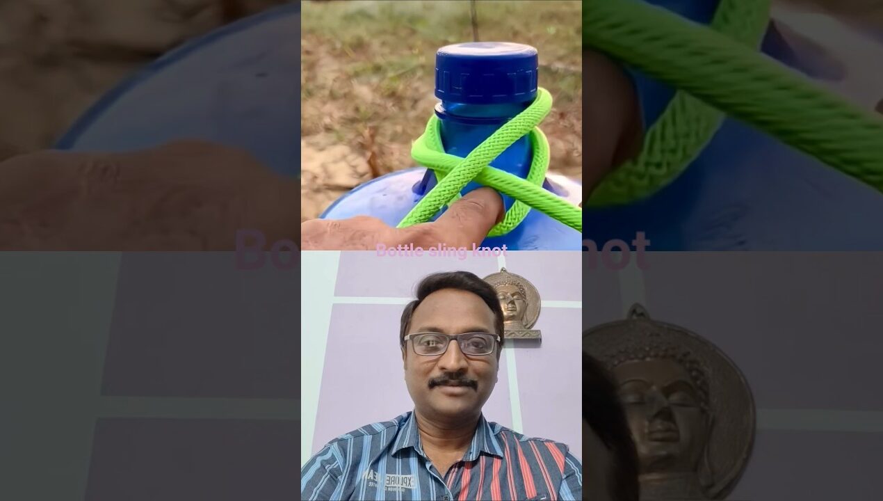 Bottle sling knot🩵#knot #ideas #shorts #diy