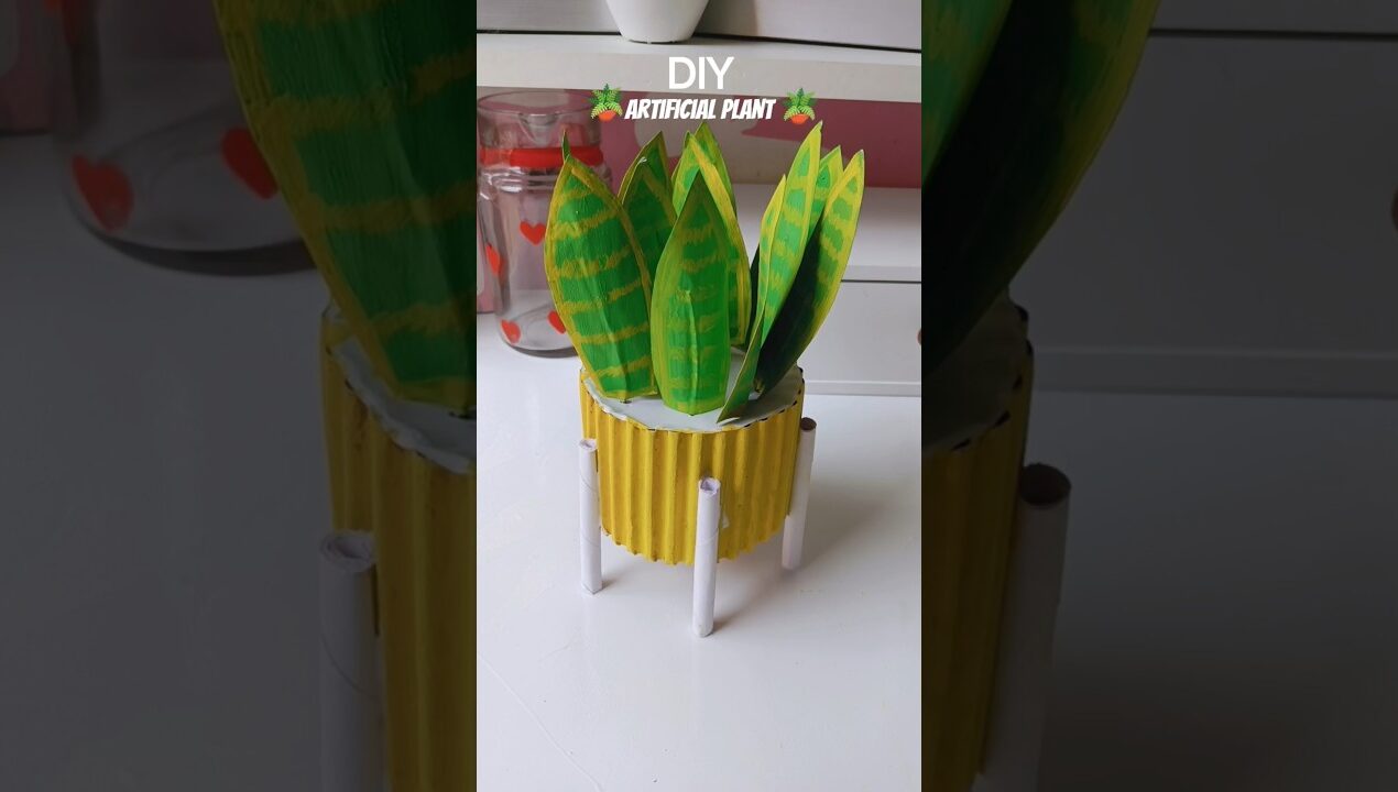 DIY artificial plant/DIY plant from paper#art #youtubeshorts #shorts
