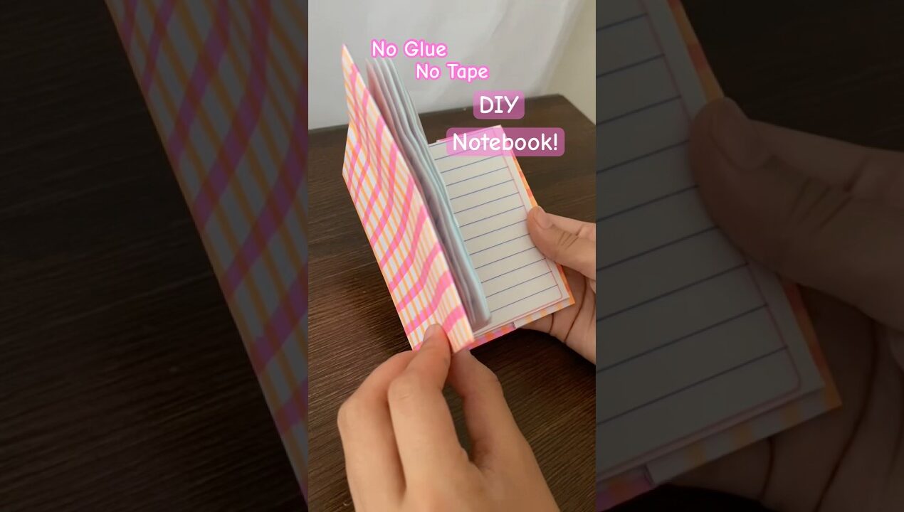 No Glue DIY Notebook! #diy #shorts #craft #mini #book #ideas #fyp #trending #art #handmade #paper