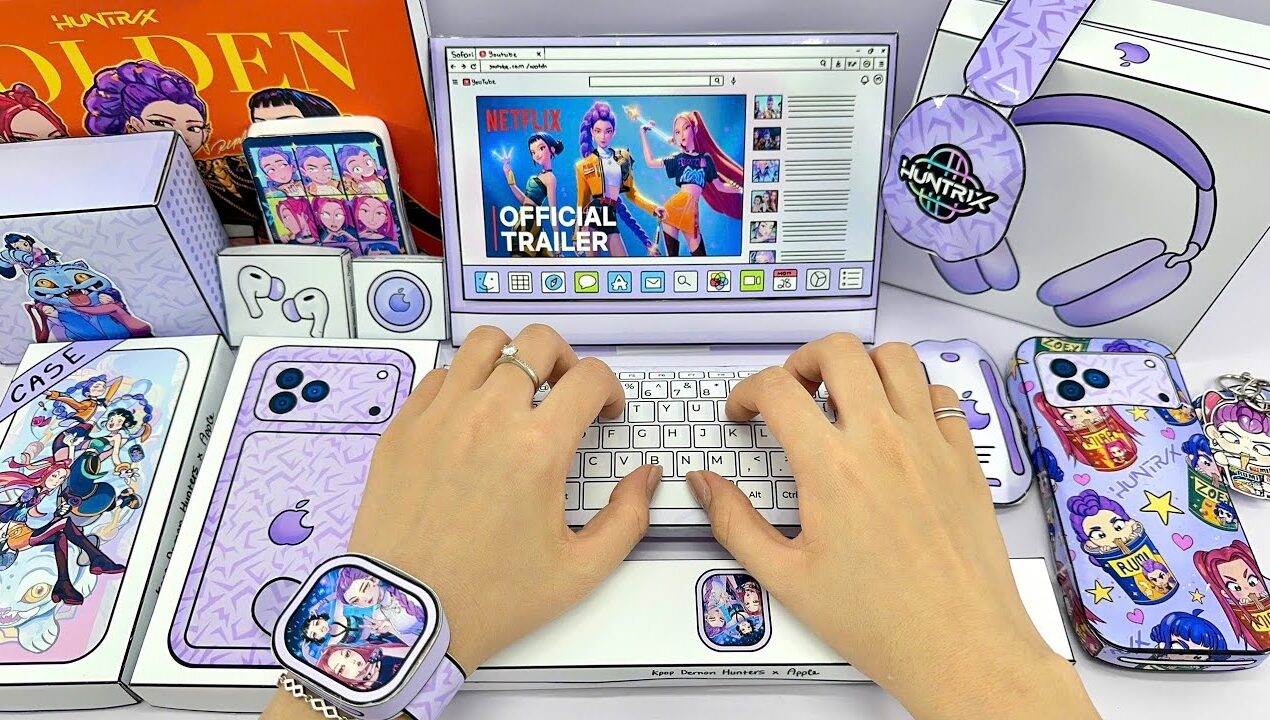 (🍎Paper DIY🍎) Apple X KPOP DEMON HUNTERS Blind Bag 1000$ | Iphone, Macbook, AirMax | ASMR