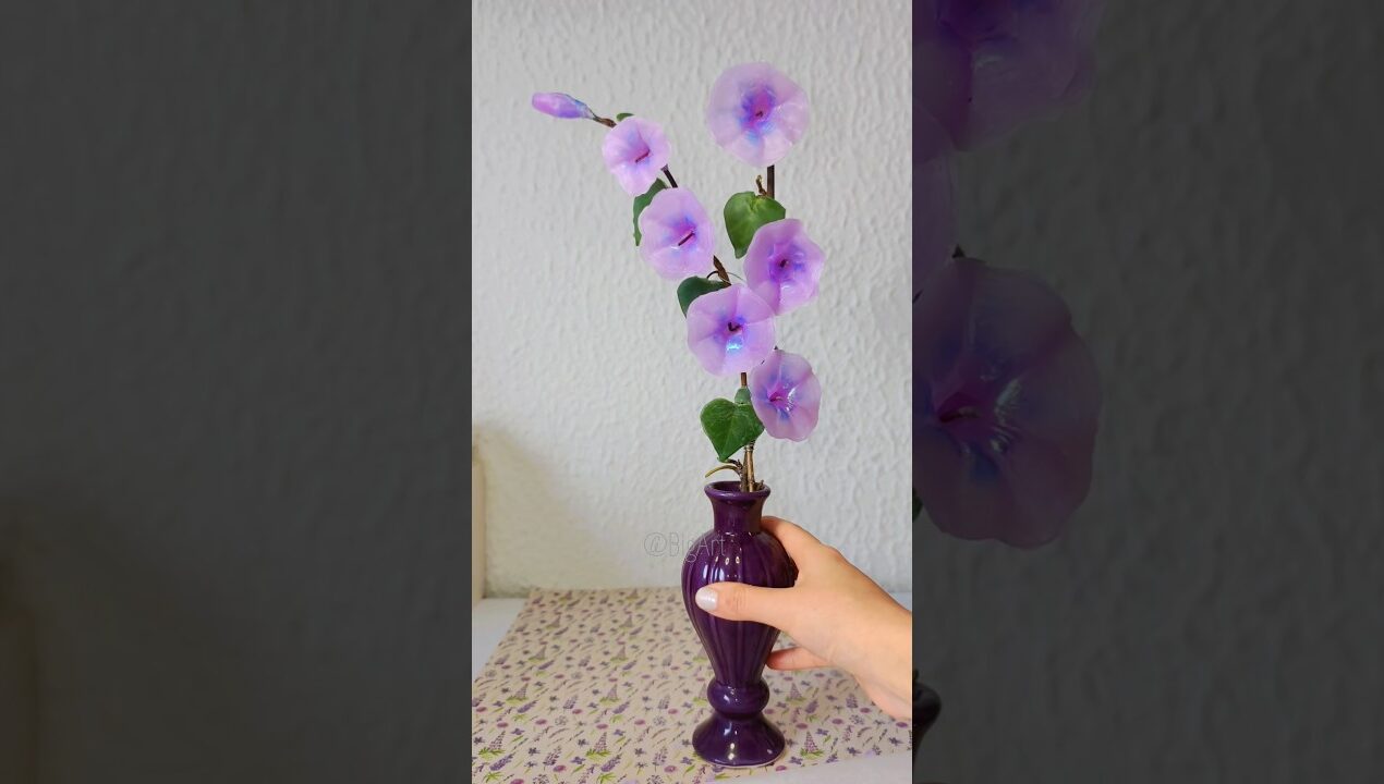 wax petunias handmade 💜 #diy #craft #candle #homedecor #handmade #flowers #giftideas #viralshorts