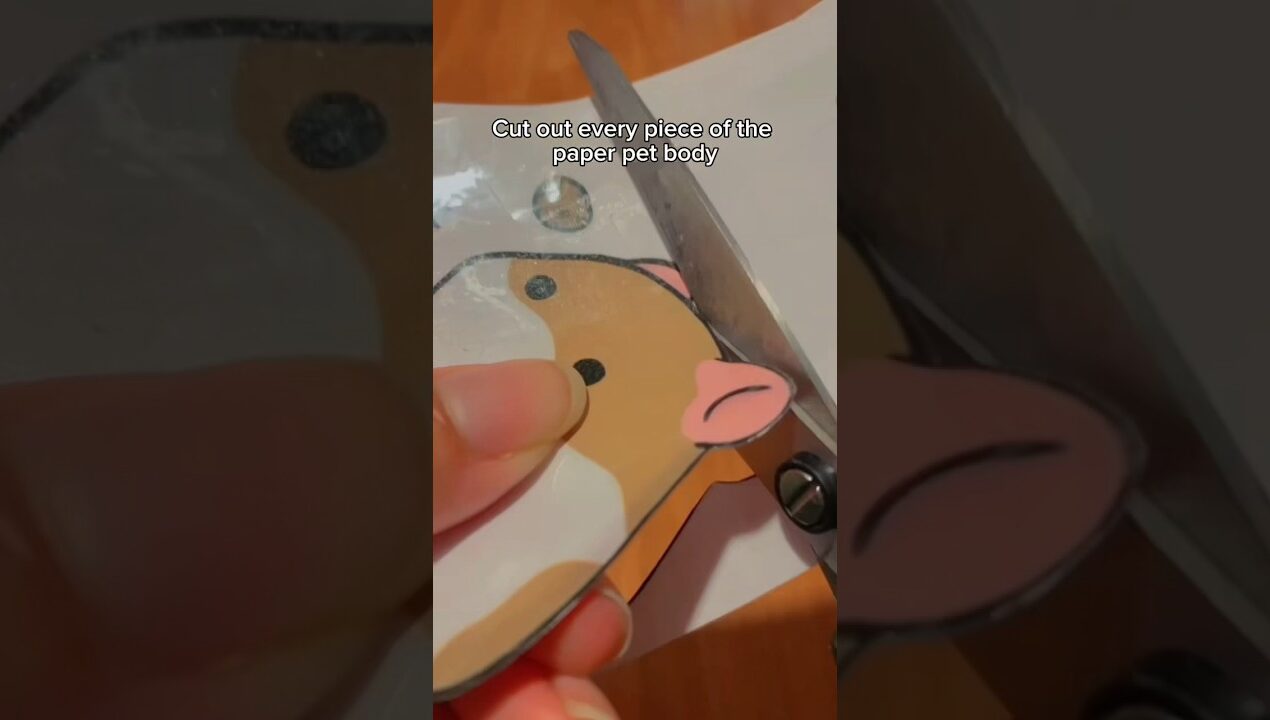How to make Paper Hamster Pet (1/2) 🐹❤️✨ #art #pets #diy