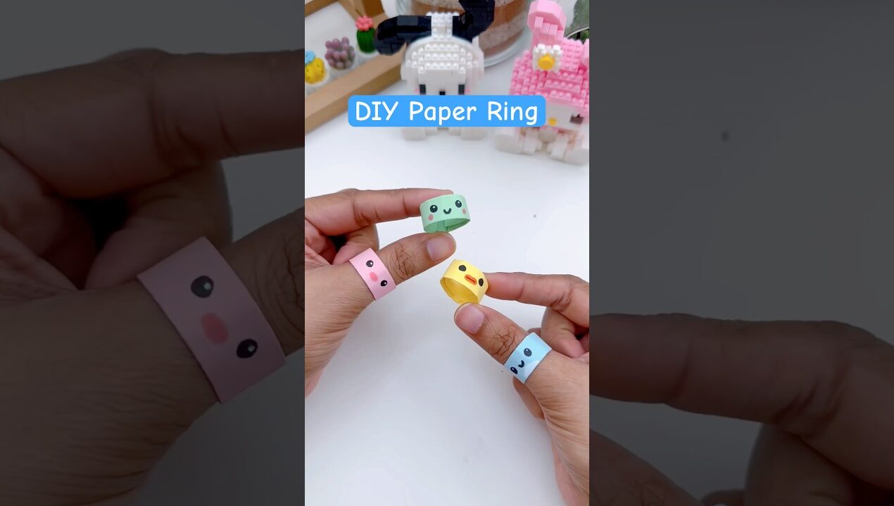 Try this Super Easy Ring Idea without glue and tape only From Paper #diy #craft #shorts