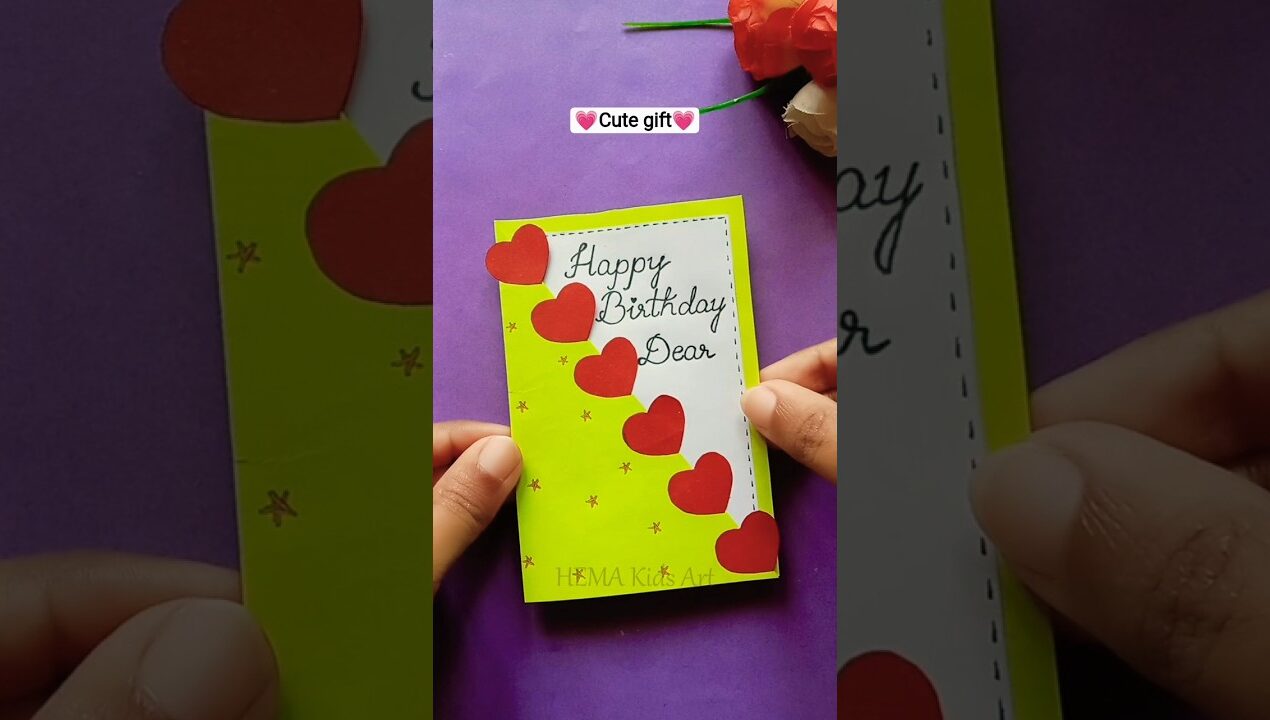 DIY Unique Birthday Card Idea 🎂 #shorts #diy #craft