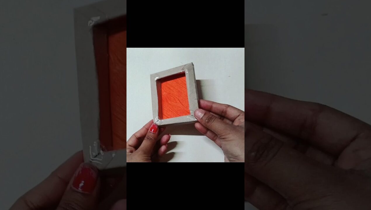 DIY 3D Paper Frame🦋Easy Paper Craft for Beginners #yt #diy #artscraft #shorts #art
