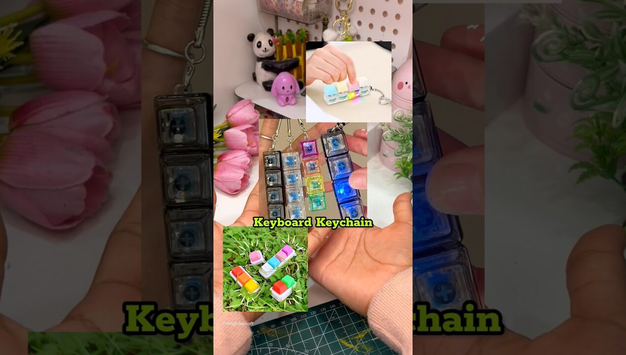Diy Keyboard Keychain 😱 #youtubeshorts #diy #handmade #keychain #shorts #shortsfeed