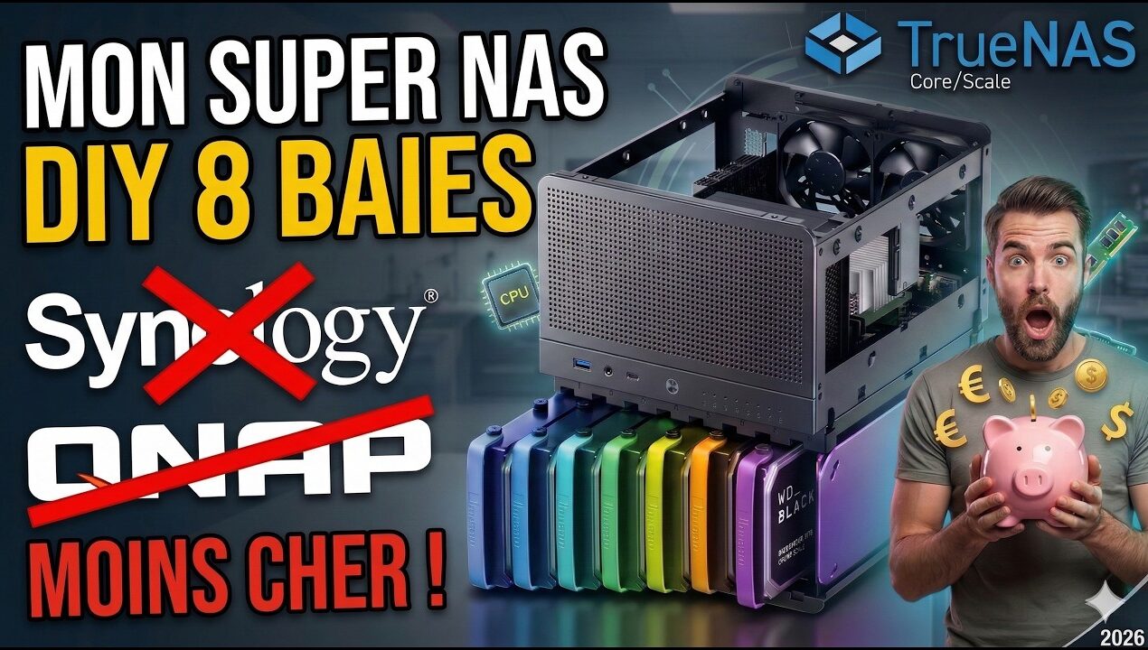 Oubliez Synology, QNAP… ! Montez votre NAS DIY 2026 8 Baies (Tuto TrueNAS) pour MOINS CHER