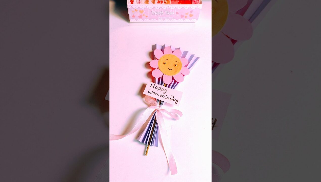 easy kids craft | women's day craft ideas 💡#shorts #craft #diy #ytshorts #viralvideo #papercraft #yt