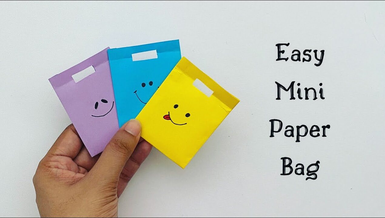 How To Make Easy Mini Paper Bag / Paper Craft / paper Bag making / 1 minute video / shorts