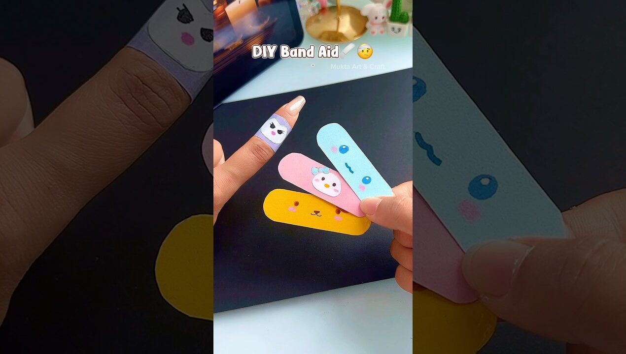 Zero cost DIY Band-Aids at home 🤕🩹✨#shorts #art #craft #diy #youtubeshorts