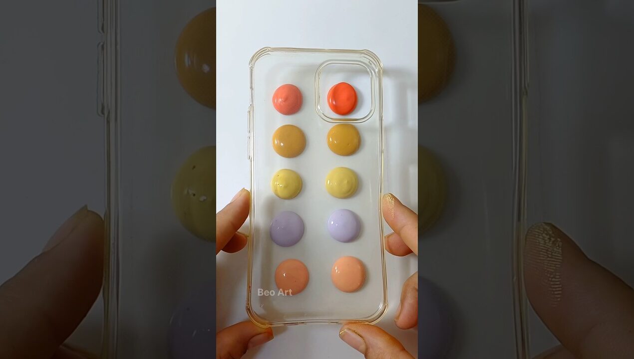 Satisfying Phone case Painting || #satisfying #artwork #colors #diy #viralvideo