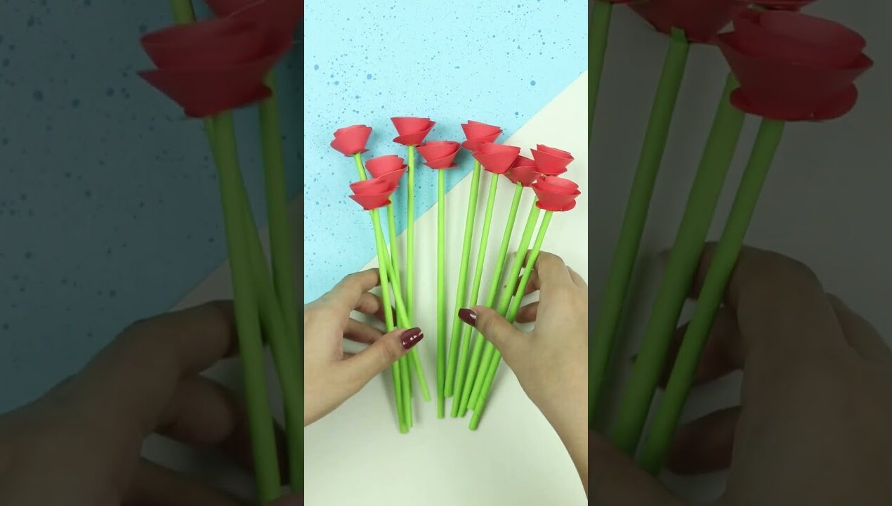 DIY HOW TO MAKE PAPER ROSE FLOWER BOUQUET – STEP BY STEP BOUQUETS MAKING TUTORIAL WITH ROSES FLOWERS