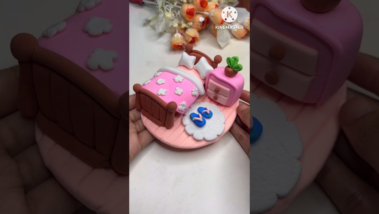 DIY idea 💕 How to make easily bad room with Super clay #trend #shortvideo #painting #diy