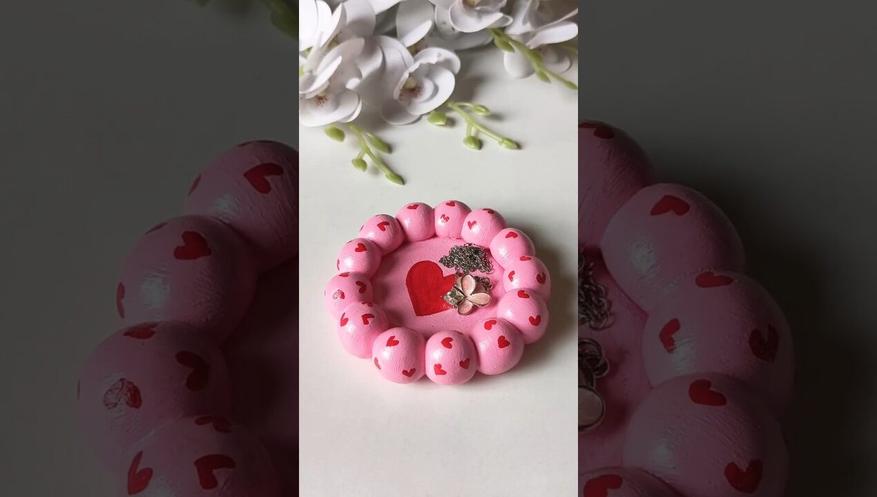 DIY Trinket Tray | Cute desk decor idea #handmade #shorts #viralshorts #diy #trending #trinketdish