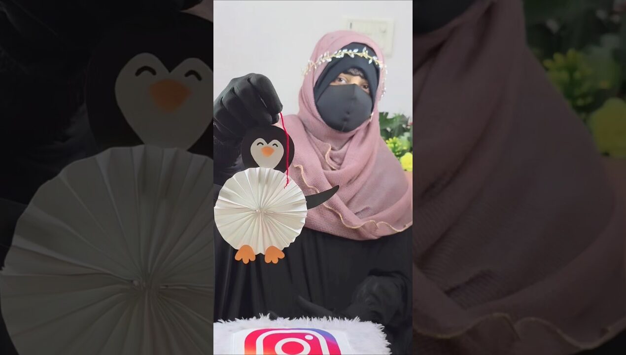 Magical Craft Video idea for kids/ Magical penguin craft with paper #ytshorts #shorts #craft #diy