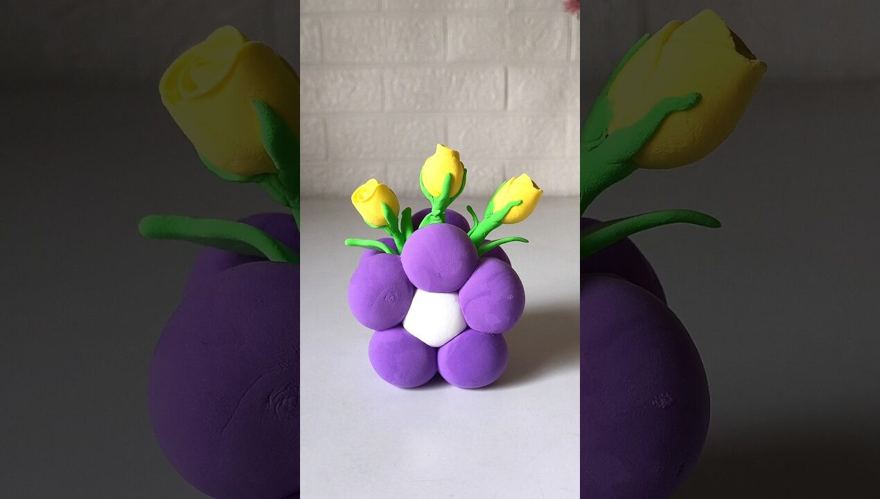 DIY Cute Flower Pot | Cute desk decor idea #handmade #shorts #viralshorts #diy #trending#cuteflowers