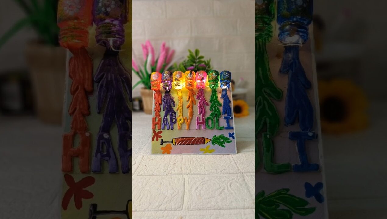 Holi crafts #holi #diy #craft #art #happyholi #shorts