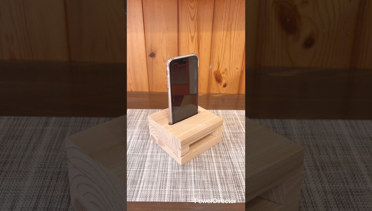 【100均DIY】セリアの杉ブロックで簡単スマホスピーカー！#100均diy #セリア #100均 #diy #ハンドメイド #スピーカー #作り方 #bbq #キャンプ #おすすめ
