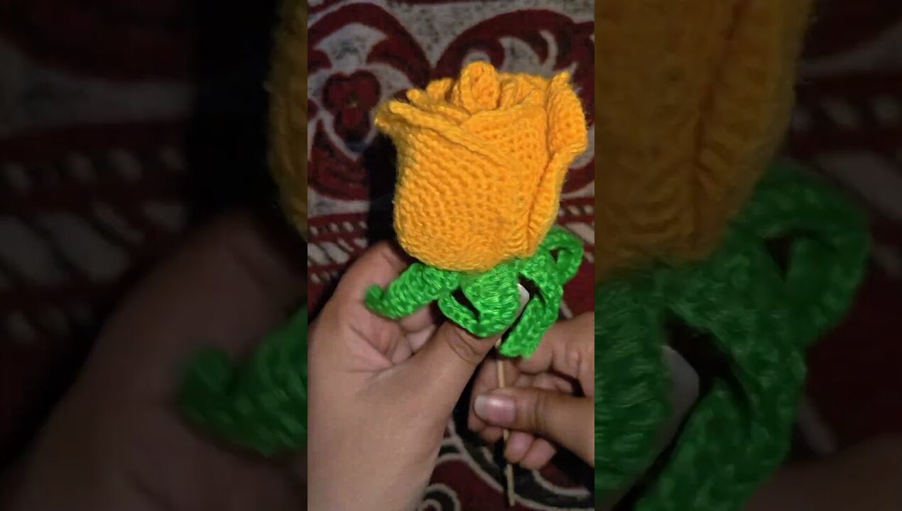 crochet rose diy #shorts #youtubeshorts #youtube #crochet #knitting #diy #craft #ideas #handmade #sh
