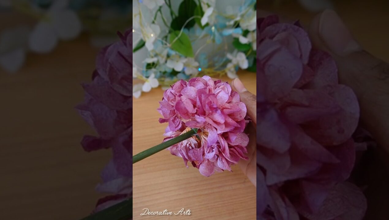 How Make Hydrangea Flowers/DIY Flowers Making Ideas/#shorts #craft #diy #flowers