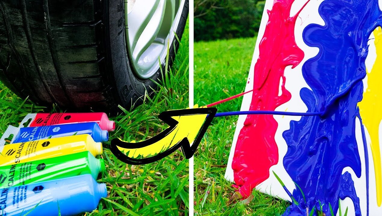 Car does Art! 15 DIY Projects Made by a Car!
