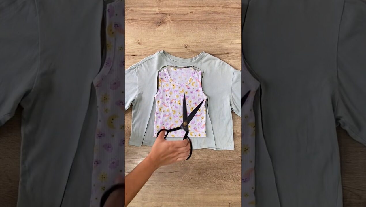 ♻ Reciclo CAMISETA ✂👗 IDEA to RECYCLE OLD T-SHIRTS – TRANSFORMAR Ropa – DIY Dress  #diy #moda