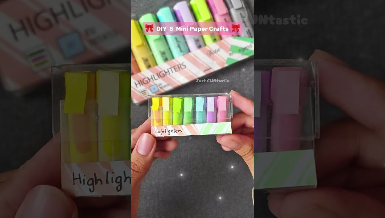 DIY 5 Mini Paper Crafts 💖 DIY Miniature Craft Ideas #diyminiature #papercrafts #minicrafts #diy