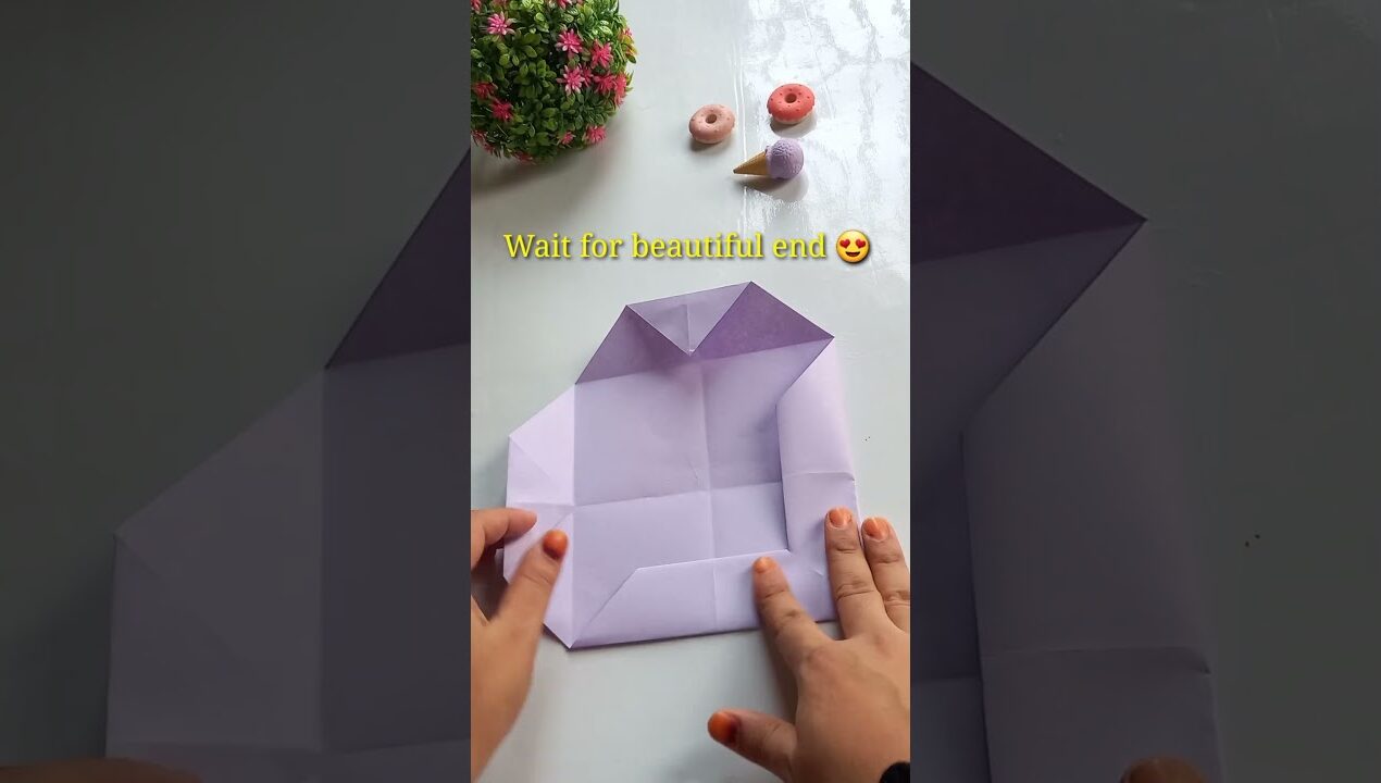Easy no glue paper craft idea #shorts #noglue #papercrfat