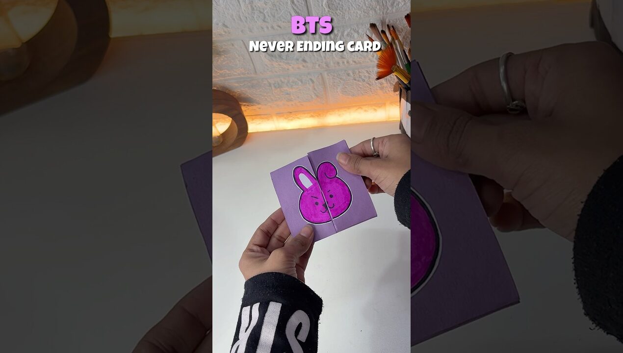 Diy bts never ending card #shorts #bts #craft #diy #youtubeshorts