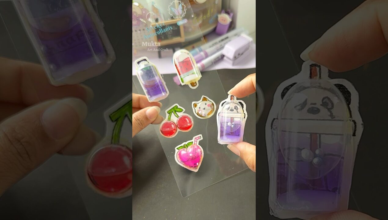 🥰✨DIY 3d stickers #shorts #art #diy #youtubeshortsvideowatchtimecount