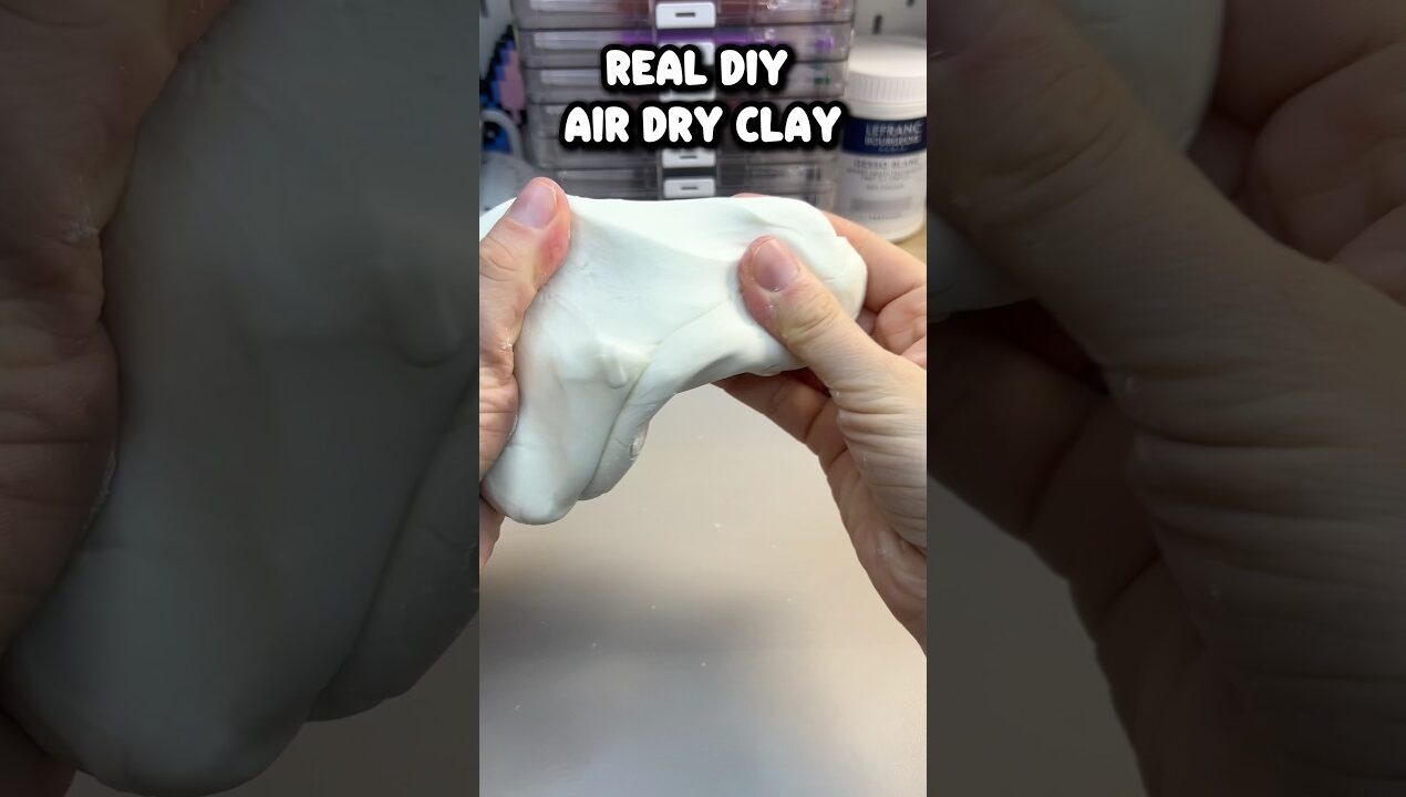 DIY Real Air Dry Clay  🌿 Easy & Natural Recipe #diy #diyclay #diyclaycraft #airdryclay