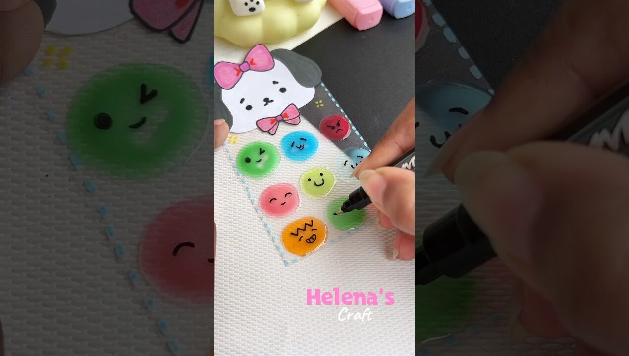 😍 clear sticker #diy #craft #shorts #helenascraft #diyideas