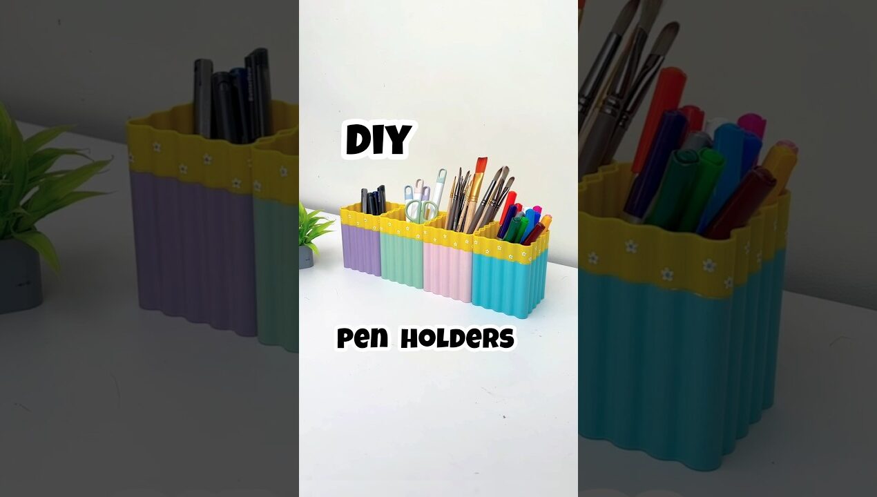 Akash aur Maine Kya Banaya ?? #diy #craft #penholder #art