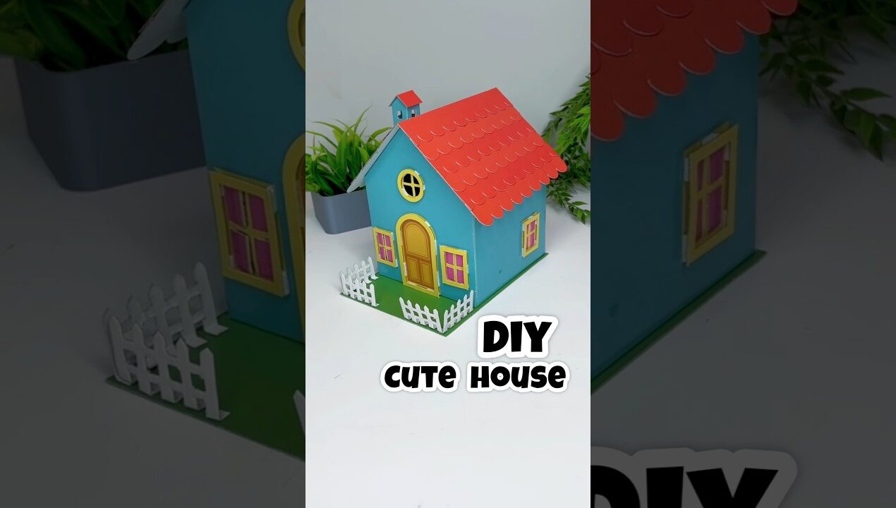 Itna Cute Ghar Kaise Banaya? #diy #craft #minihouse #miniature