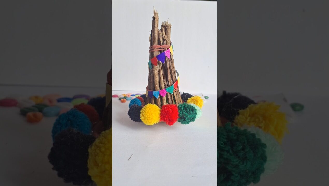 holika dahan decoration | holika dahan craft #shorts #holikadahan #trending #diy #craft #viralshort
