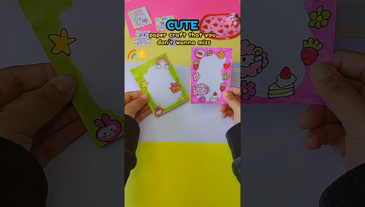 *CUTE* PAPER CRAFT💚💌💛/ #shorts #craftandslimehub #cutepapercraft