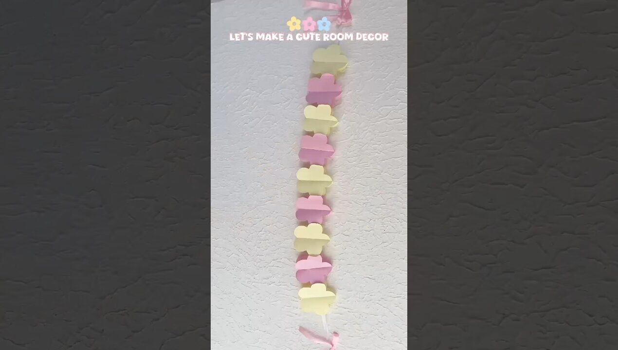 DIY cute room decor idea 🌸✨#shorts #diy #roomdecor #papercraft #decorideas
